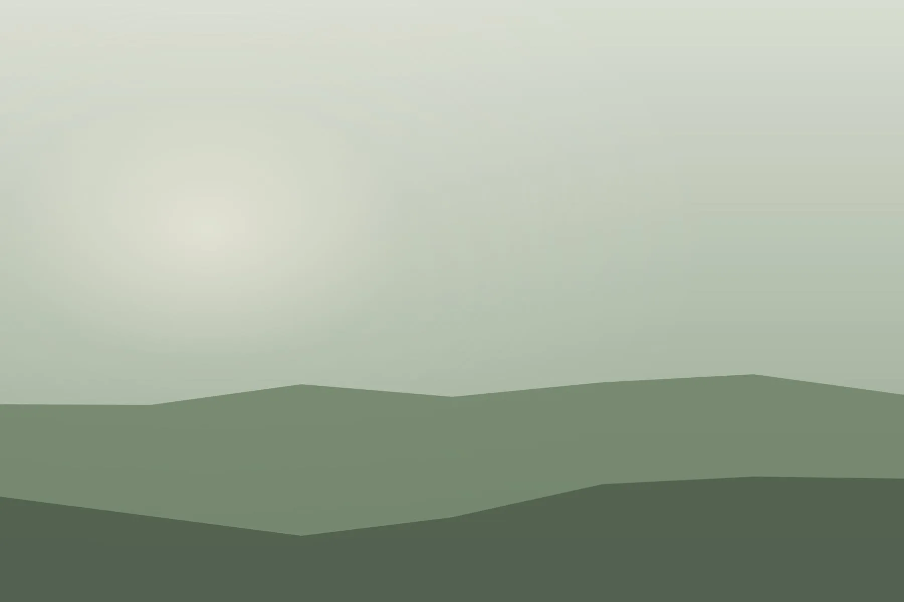 Pine trees fading into distant mist