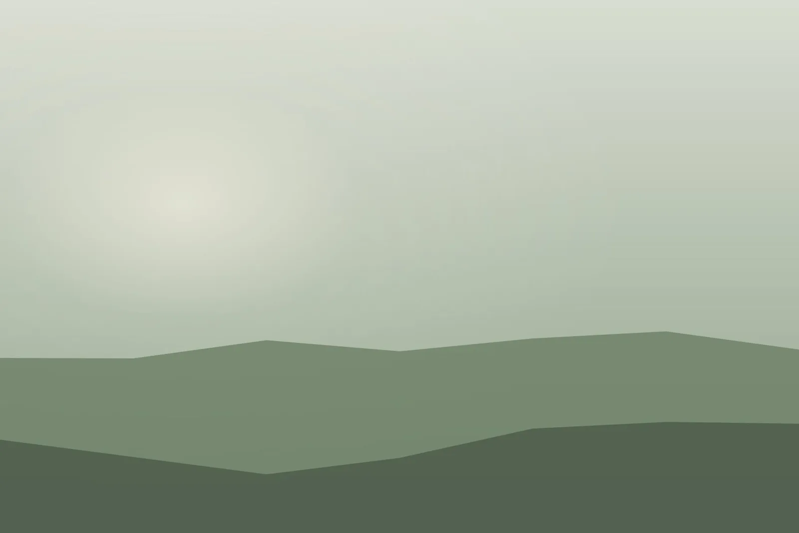 Pine trees fading into distant mist